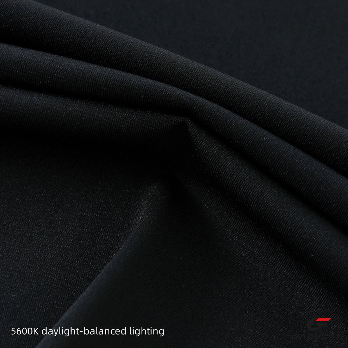 Black 20/20 Nylon Spandex Interlock Fabric by Meter, 75% Nylon 25% Spandex, 120gsm, Lightweight Smooth, Summer
