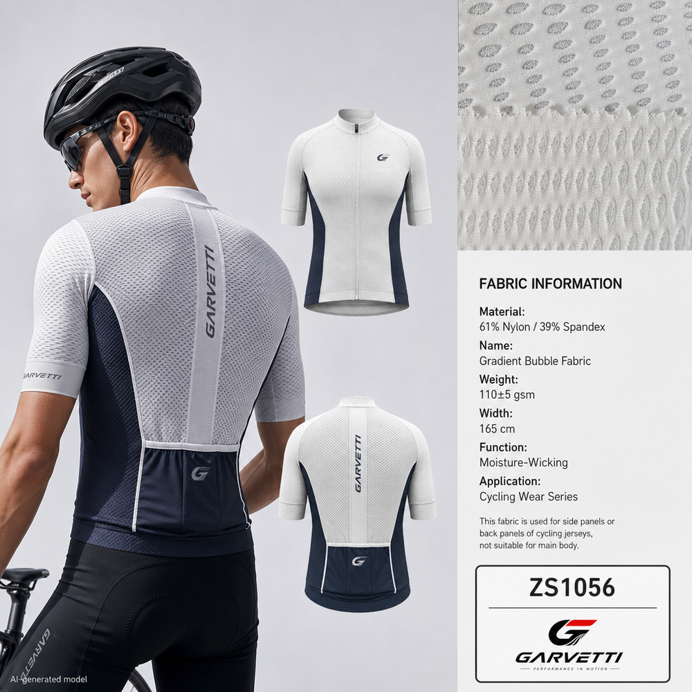 Gradient Blister Knit Fabric by Meter, 61% Nylon 39% Spandex, 110gsm, 3D Bubble Texture, High Stretch Yoga