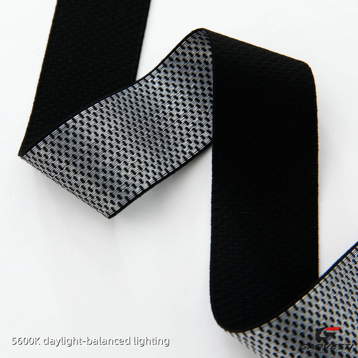 Ultra Thin Black Check Non-Slip Gripper Elastic Webbing Band, 50% Nylon 50% Spandex, 5cm Wide, Cycling Shorts Leg Hem