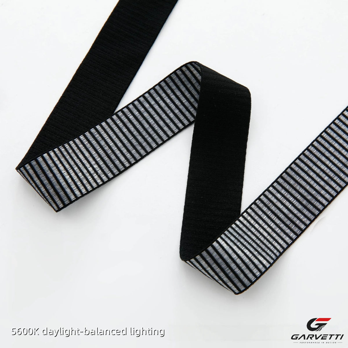 White Horizontal Stripe Non-Slip Gripper Elastic Webbing, 50% Polyester 50% Spandex, Solution Dyed Anti-Slip, Digital Print