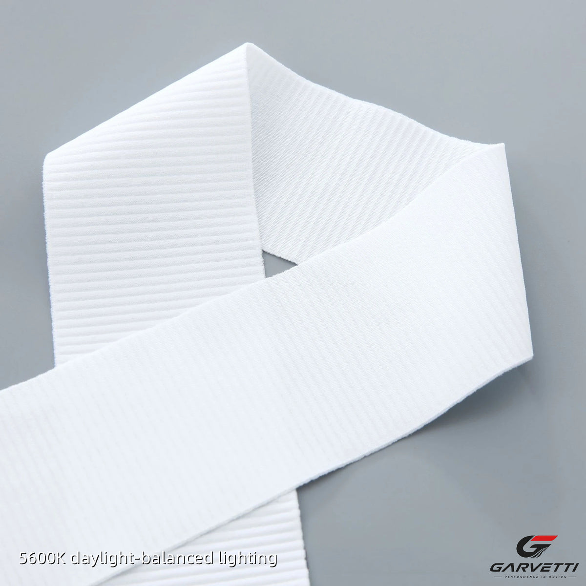 White Horizontal Stripe Non-Slip Gripper Elastic Webbing, 50% Polyester 50% Spandex, Solution Dyed Anti-Slip, Digital Print