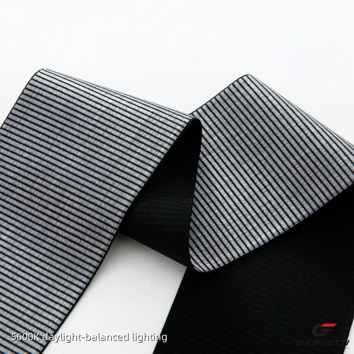 White Horizontal Stripe Non-Slip Gripper Elastic Webbing, 50% Polyester 50% Spandex, Solution Dyed Anti-Slip, Digital Print
