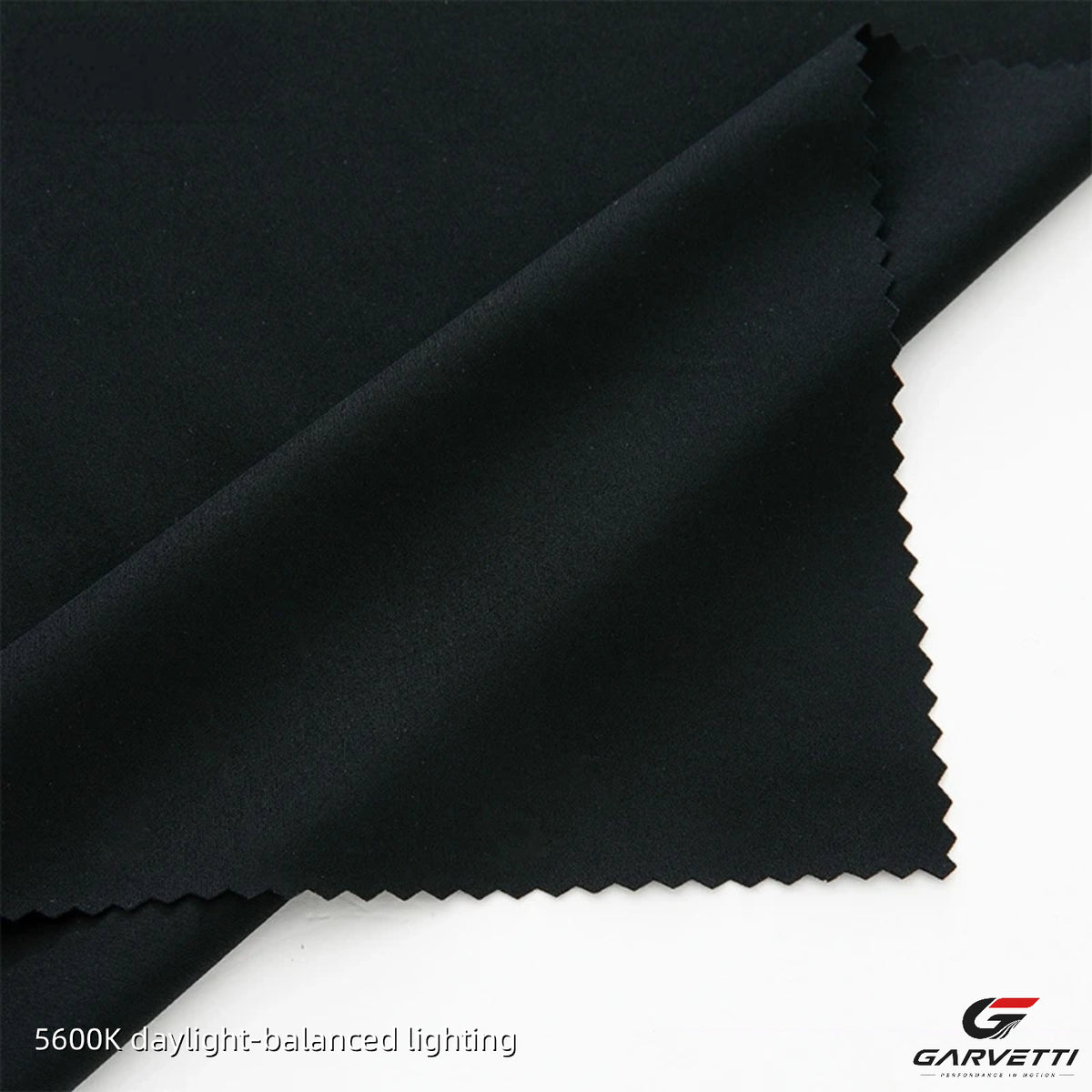 Black 20/20 Nylon Spandex Interlock Fabric by Meter, 75% Nylon 25% Spandex, 120gsm, Lightweight Smooth, Summer
