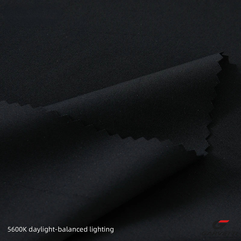 Black 30/30 Nylon Spandex Interlock Fabric by Meter, 71% Nylon 29% Spandex, 200gsm, Moisture Wicking, Double Face Smooth