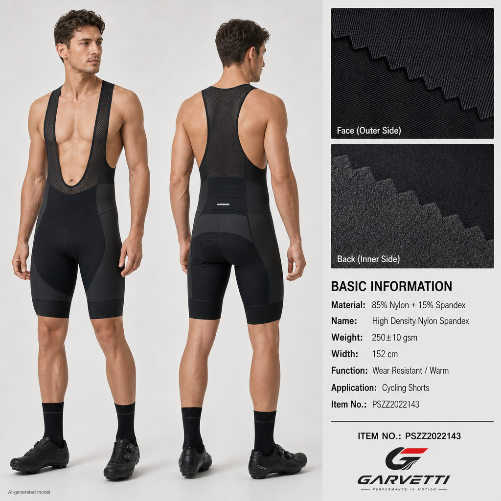 High Density Nylon Thermal Cycling Fabric by Meter, 85% Nylon 15% Spandex, 250gsm, Warm Windproof, Winter Tights